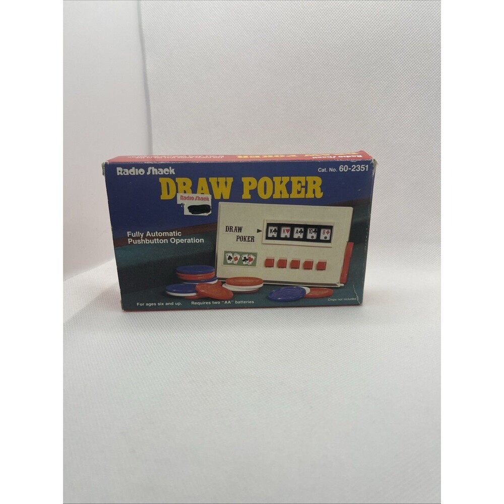 NIB Tested Vintage 80s Radio Shack Draw Poker Card Game Japan 60-2351